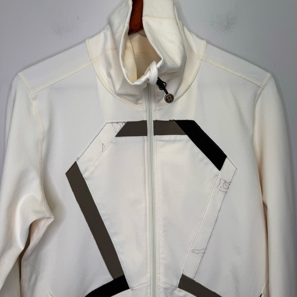 Lululemon Origami Stride Jacket Polar Cream Size 12 Activewear Workout Yoga - Picture 4 of 12